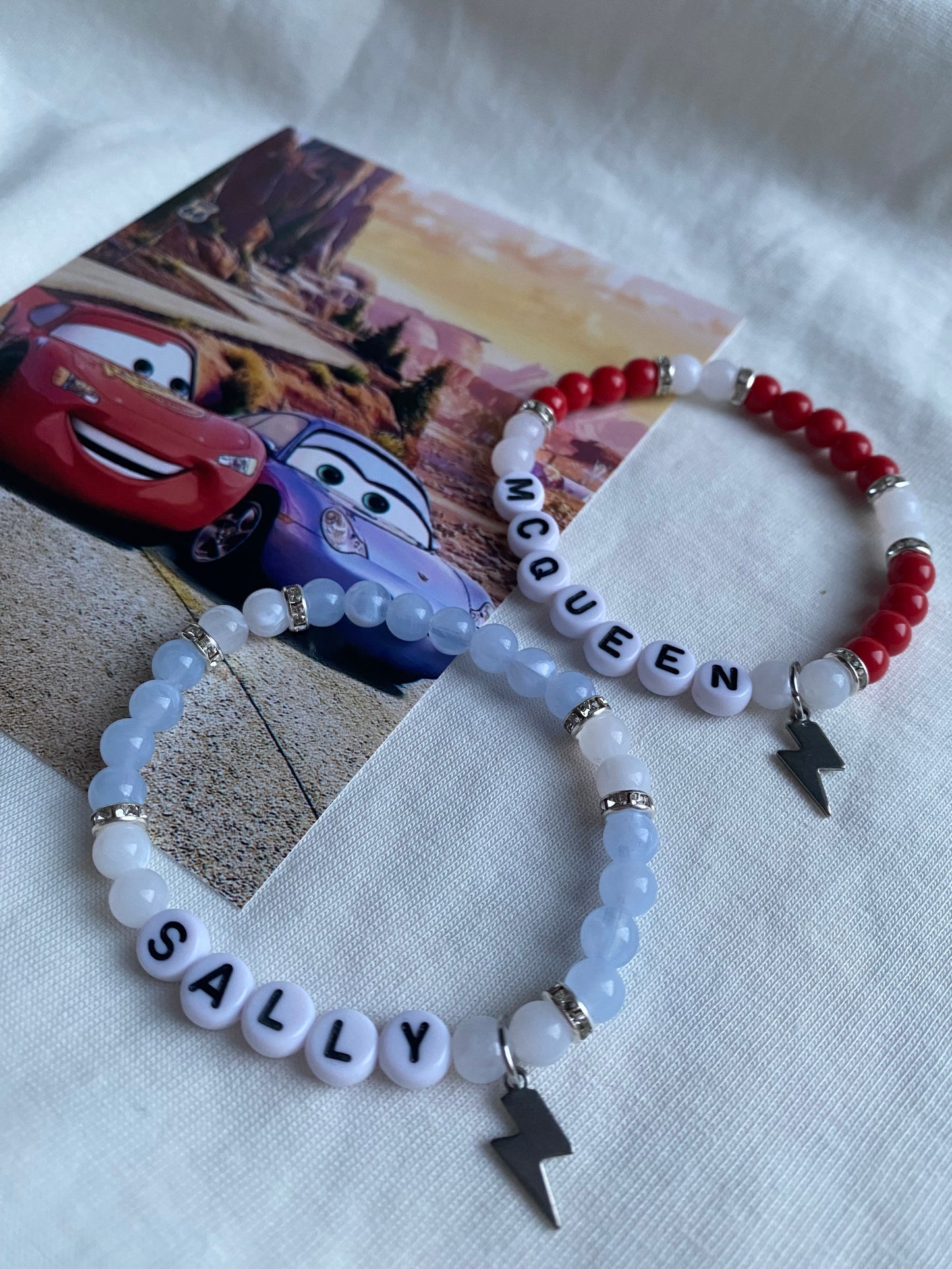 McQueen and Sally matching bracelets