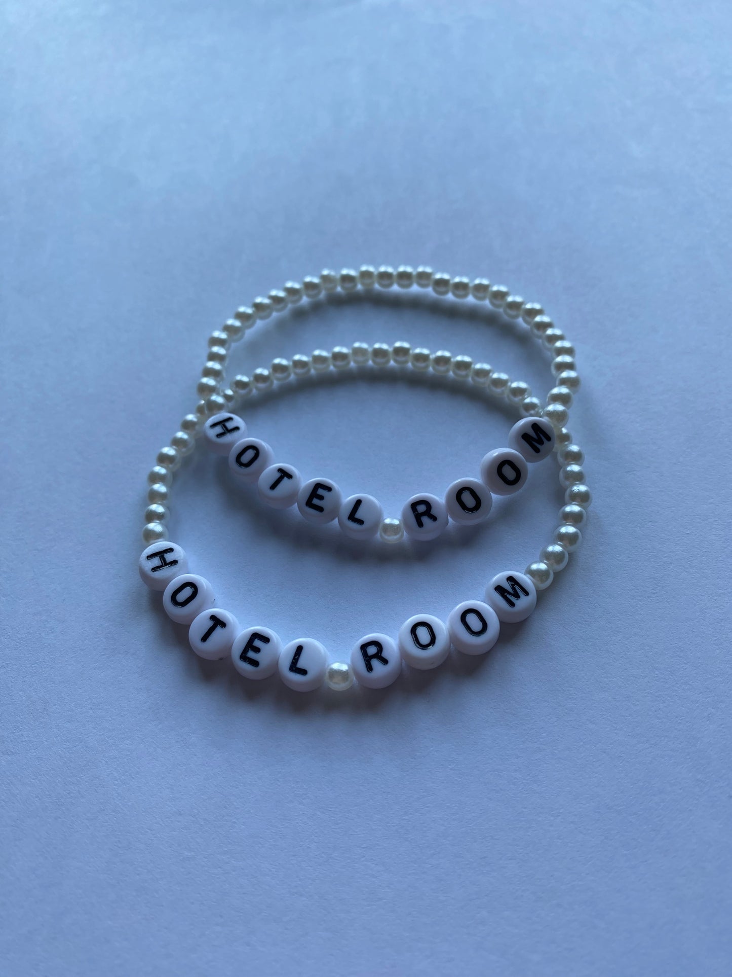 Hotel Room matching bracelets