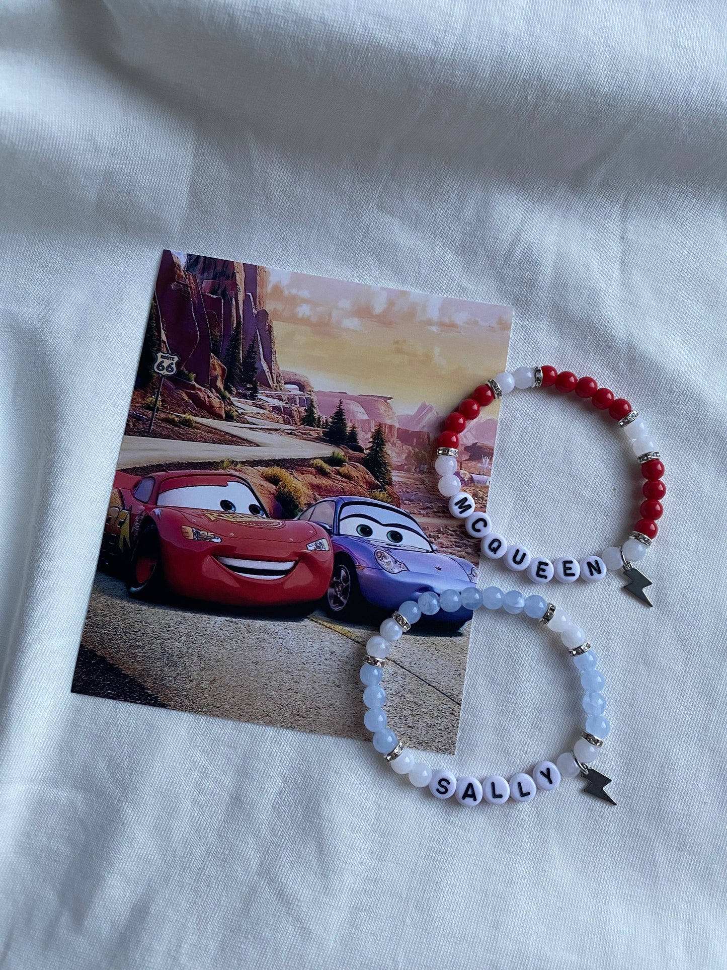 McQueen and Sally matching bracelets